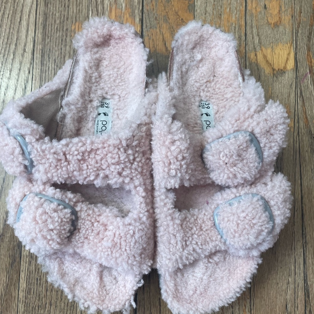 Papillio Pink Fuzzy Sandals